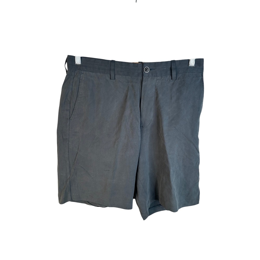 Tommy Bahama Men's Gray 100% Silk Flat Front Casual Shorts Size 32